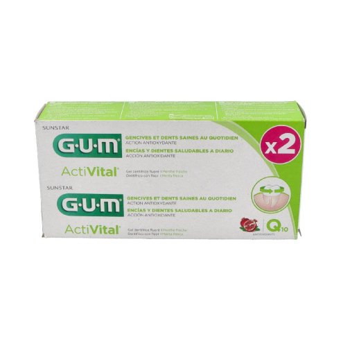 GUM ACTIVITAL GEL DENTIFRICO 2 ENVASES 75 ML DUO