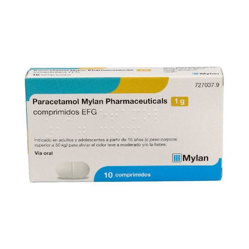 PARACETAMOL MYLAN PHARMACEUTICALS 1 G 10 COMPRIM